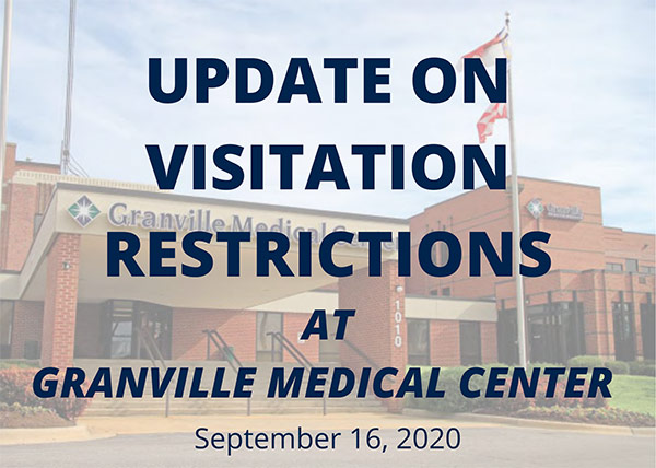 Granville Health System Further Relaxes Visitor Restrictions at Granville Medical Center