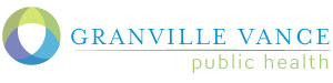 Granville Vance Logo - Turquoise serif type with light green sans-serif type below and icon to left