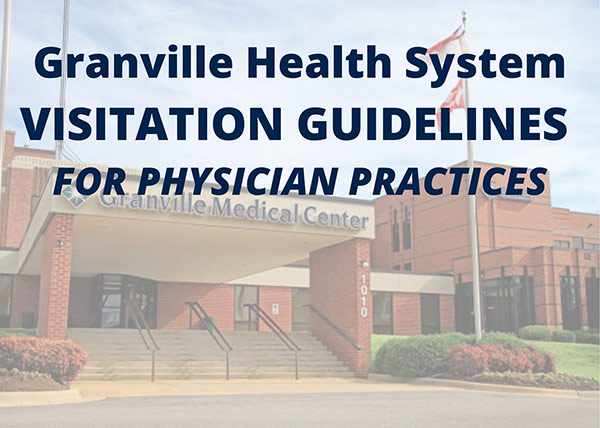 Granville Health System Updates Visitor Guidelines for its Physician Practices