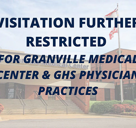 Dark blue sans-serif type over photo of Granville Medical Center
