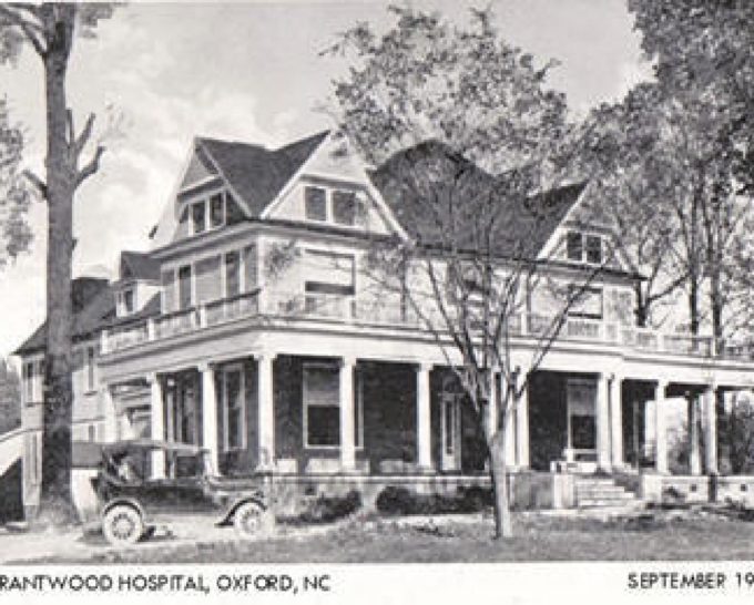 Black and white image of original GHS hospital in Oxford, NC | Granville Health System