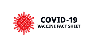 Covid 19 vaccinate fact sheet logo, a drawn image of the virus next to the words | Granville Health System
