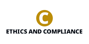 Ethics and Compliance logo, a white sans serif C in an orange circle | Granville Health System