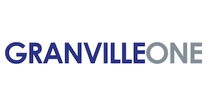GranvilleOne logo. All capital letters with Granville being purple and the word one being gray. | Granville Health System