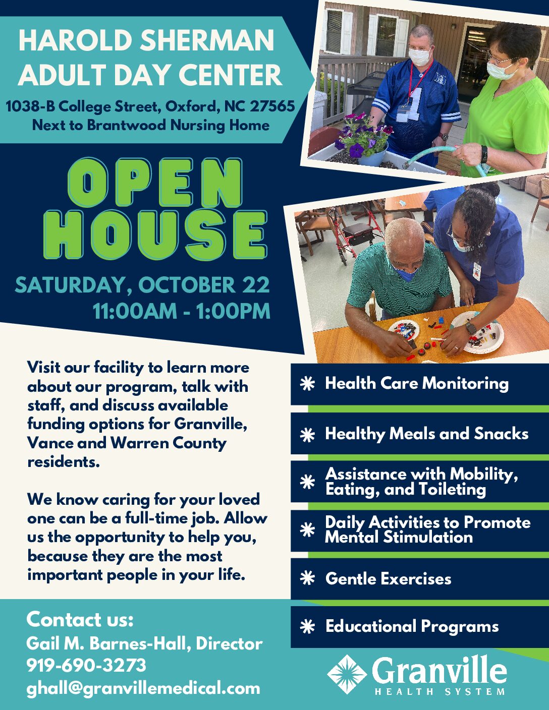 HAROLD SHERMAN ADULT DAY CENTER TO HOST 2nd OPEN HOUSE   ON OCTOBER 22 FROM 11:00 AM – 1:00 PM