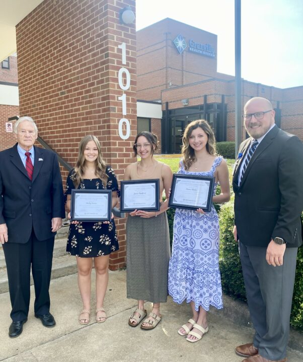 Jenna Radford, Emma Hicks, and Holly Currin Receive Sam Perry Scholarship Awards from Granville Health System Foundation