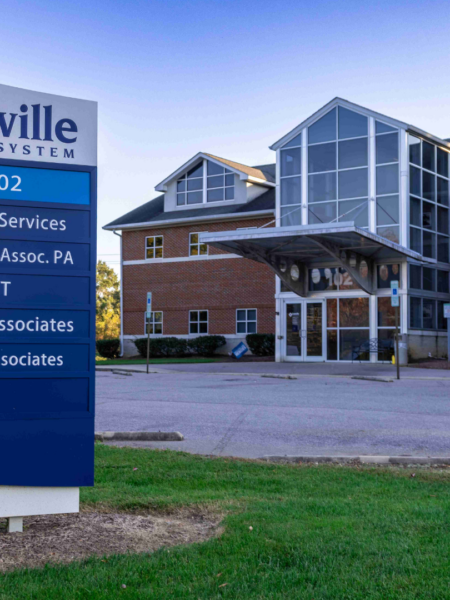 Exterior of building housing GHS Behavioral Health, ENT, Urology, and Surgical offices